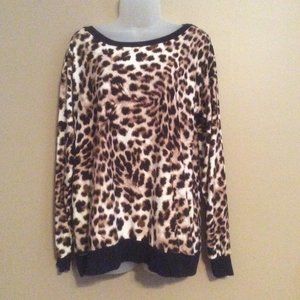Ladies Leopard Print Top Shirt